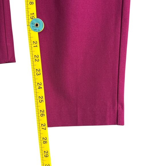 Gap Slim Ankle High Rise Fuchsia Belt Loops Straight Fit Modern Pants Size 10 - Picture 8 of 8